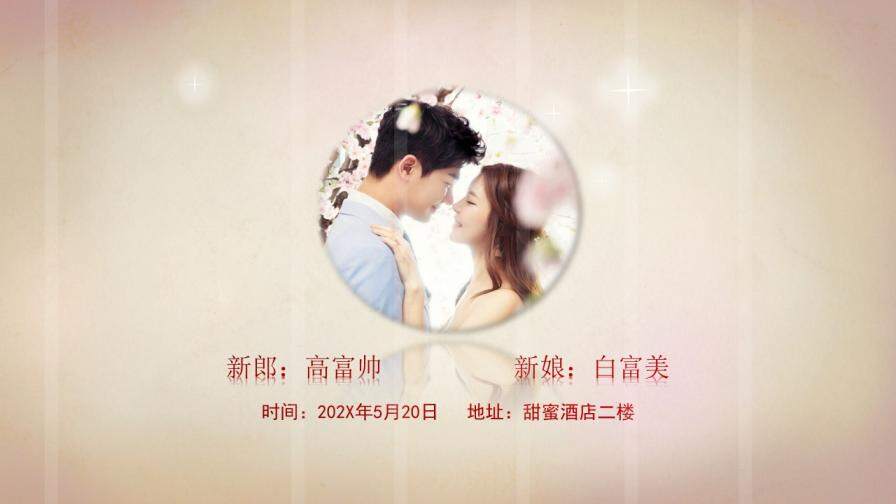 清新唯美浪漫结婚婚礼纪念相册活动策划动态PPT模板