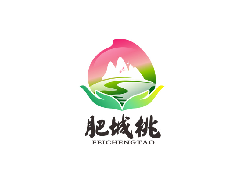 环保手绘山水logo设计