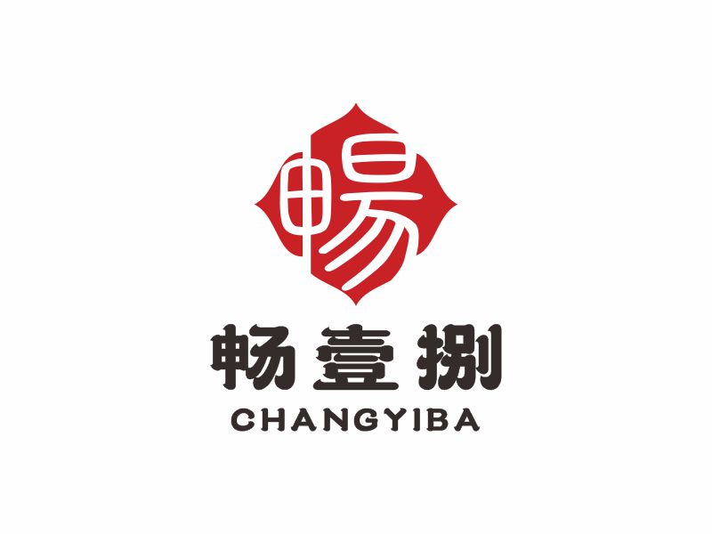 简约红色中国风logo设计