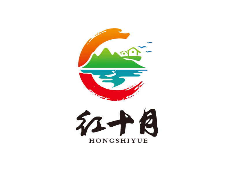 红十月月logo设计