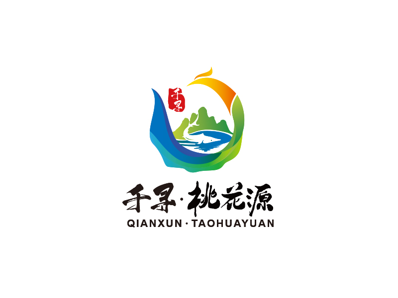 千寻·桃花源logo设计