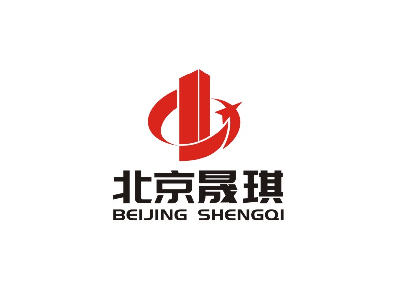 红色建筑元素的北京品牌logo设计