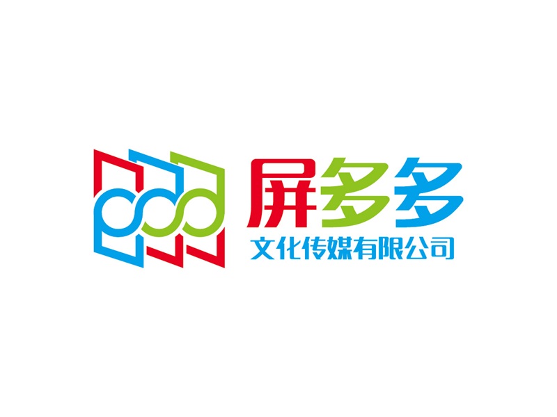 创意屏媒logo设计:多元色彩与现代感的完美结合