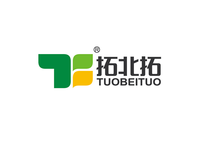 绿色与橙色相间的现代logo设计