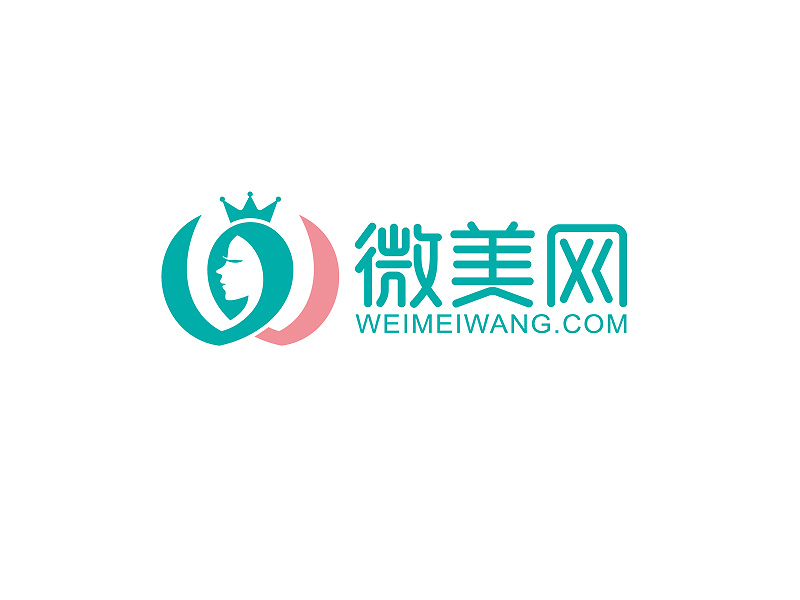 微美美网logo设计:清新时尚的美容与健康品牌标识