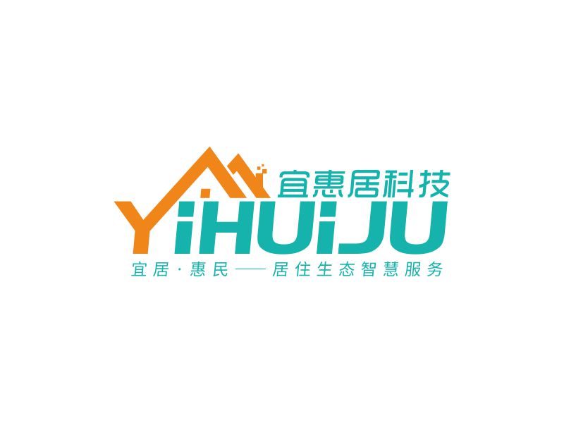 宜惠居科技logo设计:现代与生态智慧的完美融合