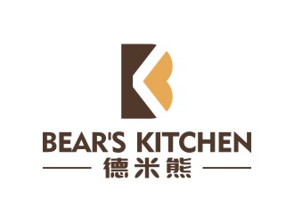 德米熊厨房logo设计:简约与温馨的完美结合