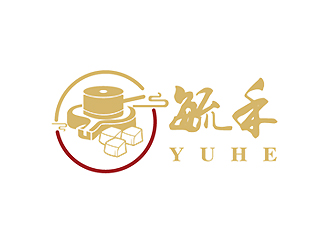 优雅与现代融合的logo设计:鱼禾品牌标识