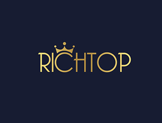 奢华皇冠标志设计:RICHTOP品牌logo设计