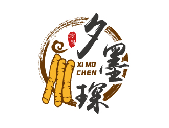 传统与现代融合的'夕墨'logo设计