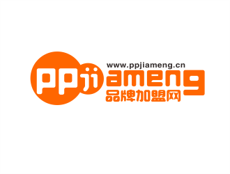 品牌加盟网logo设计:橙色活力与现代感的完美结合
