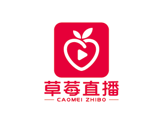 草莓直播logo设计:简约与活力的完美结合