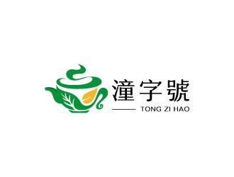 绿色茶文化主题logo设计