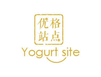 优格站点logo设计:清新简约风格
