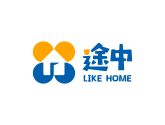 简约现代的logo设计:'途家中'品牌标识