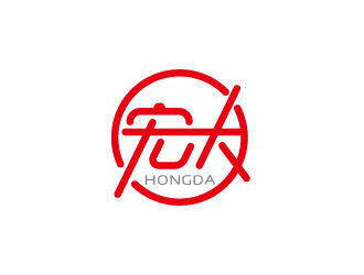 简约大气的logo设计:红达品牌标识