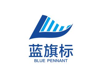 蓝旗旗标logo设计:简洁现代与行业标志的完美融合