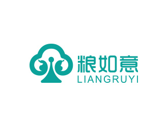 粮如意logo设计:清新自然与现代科技的完美结合