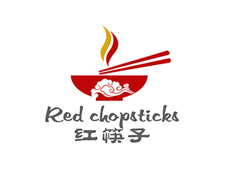 创意红筷子logo设计:传统与现代的完美融合