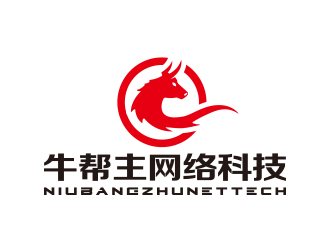 牛帮主网络科技logo设计:力量与创新的象征