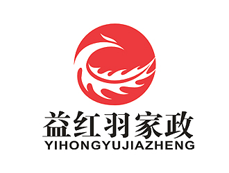 益红红羽家政logo设计:简约与专业并存