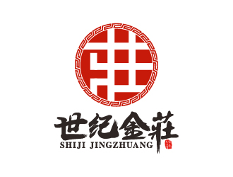 中式风格logo设计:世纪金庄品牌标识