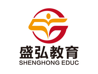 盛弘教育logo设计:专业教育机构的品牌标识