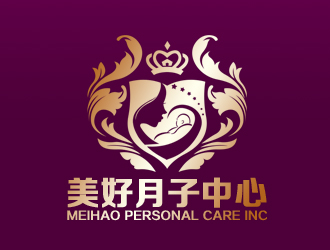 美好月子中心logo设计:尊贵典雅的母婴护理品牌标识