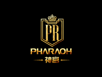 奢华金色皇冠标志的logo设计