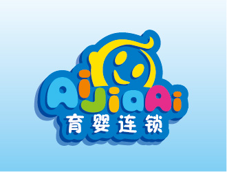 创意育婴连锁logo设计,温暖童趣风格