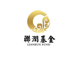 联润基金logo设计:金色典雅与专业形象的完美结合