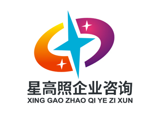 星高照企业咨询logo设计:现代与专业并重