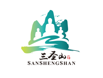 三圣山logo设计:自然与人文的和谐之美