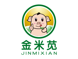 金米苋菜logo设计:绿色健康与自然生态的完美结合