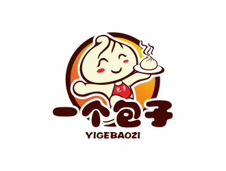 简约可爱的包子品牌logo设计