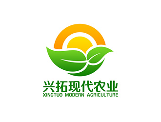 兴拓现代农业logo设计:绿色生态与现代科技的完美结合