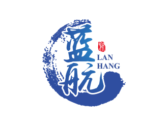 蓝航logo设计:现代与传统融合的视觉艺术