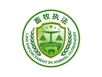 绿色生态的畜牧执法logo设计