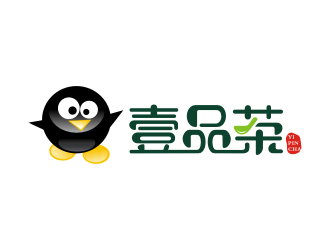 简约清新:壹品茶茶logo设计