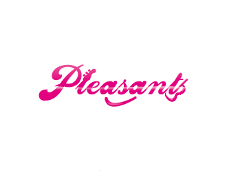 优雅粉色手写体logo设计