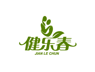 健乐春logo设计:清新自然的绿色品牌标识