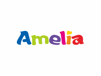 Amelia创意logo设计,色彩童趣风格