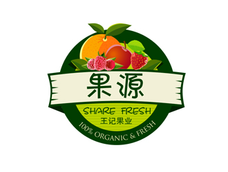 果源logo设计:清新自然的水果品牌标识