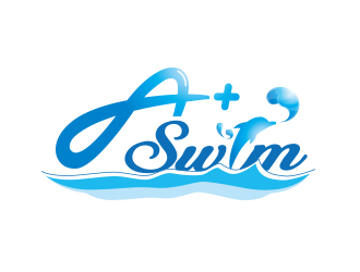 清新活力的A+Swim Logo设计
