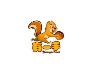 创意可爱的松鼠logo设计,适合儿童品牌