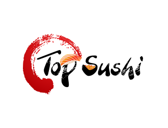创意日式风格的logo设计:Top Sushi