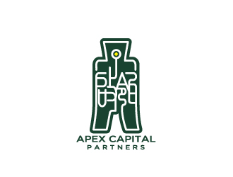 绿色几何风格的APEX CAPITAL PARTNERS logo设计