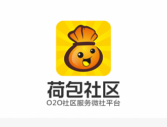 荷包社区:创意logo设计,传递温暖与活力