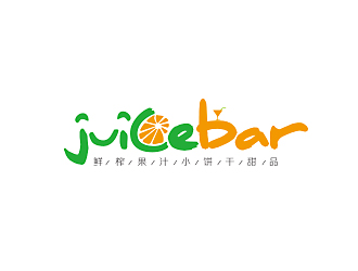 清新活力的果汁吧logo设计