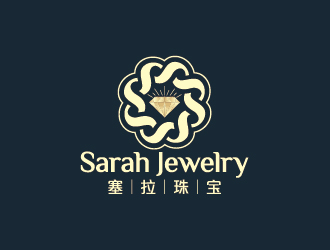优雅奢华的Sarah Jewelry珠宝品牌logo设计